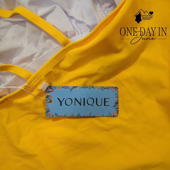 Yonique Plus Size Boyshort Tankini Swimsuit Size 18W - Picture 4 of 6